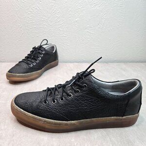 TCG Lace Up Sneakers Mens Sz 8.5 Black Leather Business Casual Comfort Shoes